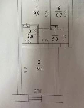 2-к квартира, вторичка, 44м2, 4/4 этаж