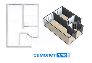 1-к квартира, вторичка, 47м2, 5/5 этаж