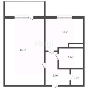 1-к квартира, вторичка, 31м2, 2/5 этаж