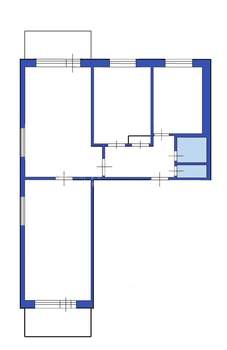 3-к квартира, вторичка, 60м2, 6/9 этаж