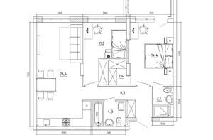 3-к квартира, вторичка, 72м2, 2/8 этаж