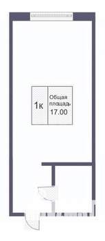 Студия квартира, вторичка, 17м2, 4/5 этаж