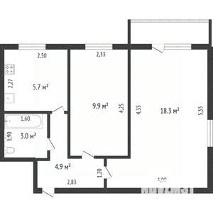 2-к квартира, вторичка, 46м2, 4/4 этаж