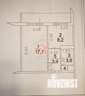 1-к квартира, вторичка, 33м2, 8/12 этаж