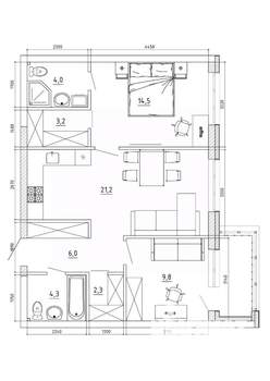 3-к квартира, вторичка, 71м2, 3/8 этаж