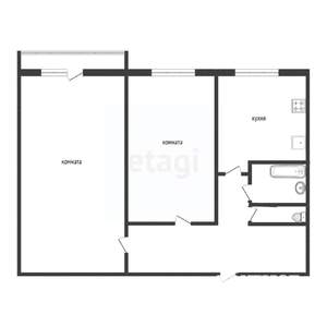 2-к квартира, вторичка, 51м2, 5/9 этаж