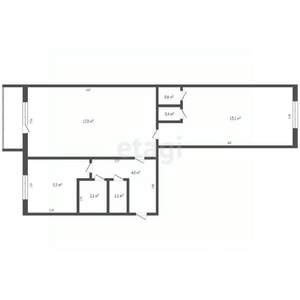 2-к квартира, вторичка, 44м2, 3/5 этаж