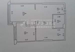 3-к квартира, вторичка, 57м2, 2/14 этаж