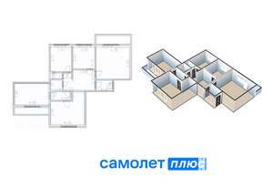 4-к квартира, вторичка, 83м2, 5/10 этаж