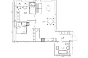 2-к квартира, вторичка, 56м2, 2/15 этаж