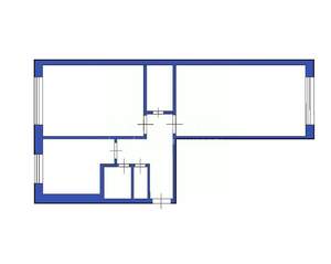 2-к квартира, вторичка, 46м2, 1/5 этаж