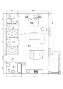 3-к квартира, вторичка, 71м2, 2/8 этаж