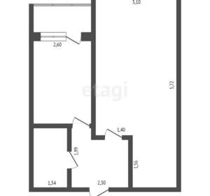 1-к квартира, вторичка, 29м2, 6/12 этаж
