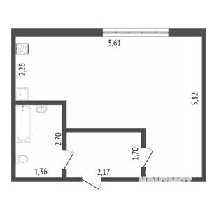 1-к квартира, вторичка, 29м2, 2/9 этаж