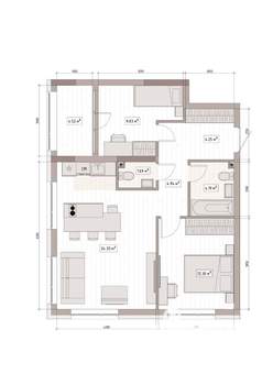 3-к квартира, вторичка, 65м2, 3/15 этаж