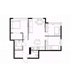 4-к квартира, вторичка, 80м2, 7/14 этаж