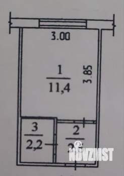 1-к квартира, вторичка, 16м2, 5/9 этаж