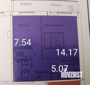2-к квартира, вторичка, 38м2, 9/11 этаж