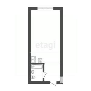 1-к квартира, вторичка, 17м2, 1/9 этаж