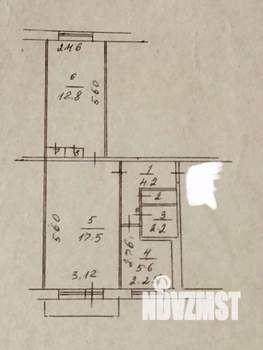 2-к квартира, вторичка, 44м2, 4/5 этаж