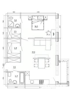 3-к квартира, вторичка, 71м2, 2/8 этаж