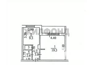 1-к квартира, вторичка, 35м2, 3/10 этаж