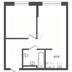 2-к квартира, вторичка, 44м2, 5/5 этаж