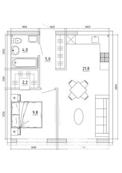 2-к квартира, вторичка, 43м2, 4/8 этаж