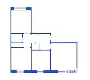 3-к квартира, вторичка, 63м2, 1/9 этаж