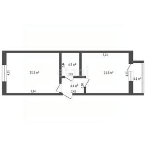 2-к квартира, вторичка, 56м2, 6/9 этаж