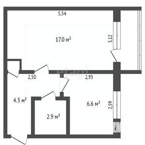 1-к квартира, вторичка, 31м2, 2/5 этаж