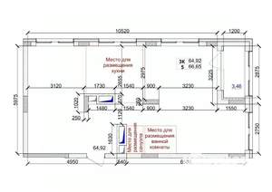 3-к квартира, вторичка, 67м2, 6/15 этаж