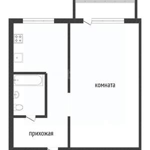 1-к квартира, вторичка, 31м2, 4/5 этаж