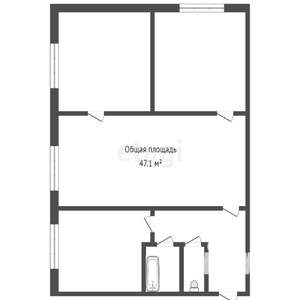 3-к квартира, вторичка, 45м2, 4/5 этаж