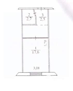 Студия квартира, вторичка, 23м2, 5/9 этаж