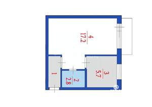 1-к квартира, вторичка, 33м2, 3/5 этаж