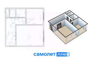 1-к квартира, вторичка, 40м2, 2/5 этаж