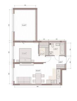 2-к квартира, вторичка, 52м2, 2/15 этаж