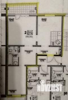 2-к квартира, вторичка, 63м2, 7/9 этаж