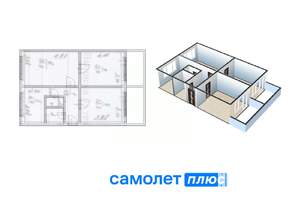 3-к квартира, вторичка, 57м2, 4/5 этаж