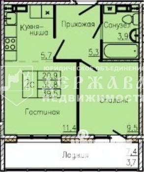 1-к квартира, вторичка, 34м2, 14/14 этаж