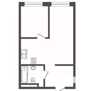 1-к квартира, вторичка, 36м2, 5/7 этаж