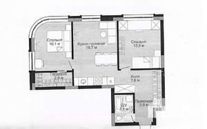 3-к квартира, вторичка, 61м2, 7/15 этаж