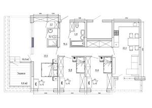 4-к квартира, вторичка, 123м2, 7/8 этаж