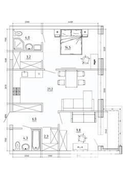 3-к квартира, вторичка, 71м2, 5/8 этаж