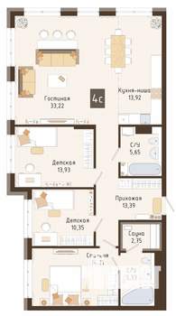 3-к квартира, вторичка, 114м2, 3/7 этаж