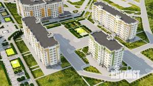 1-к квартира, строящийся дом, 43м2, 1/8 этаж