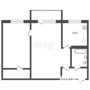 2-к квартира, вторичка, 46м2, 3/5 этаж