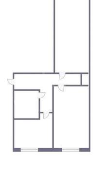 2-к квартира, вторичка, 44м2, 1/5 этаж