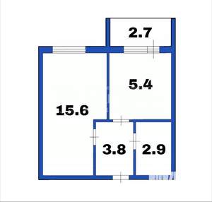 1-к квартира, вторичка, 29м2, 3/13 этаж
